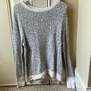 Neutral cheetah print sweater